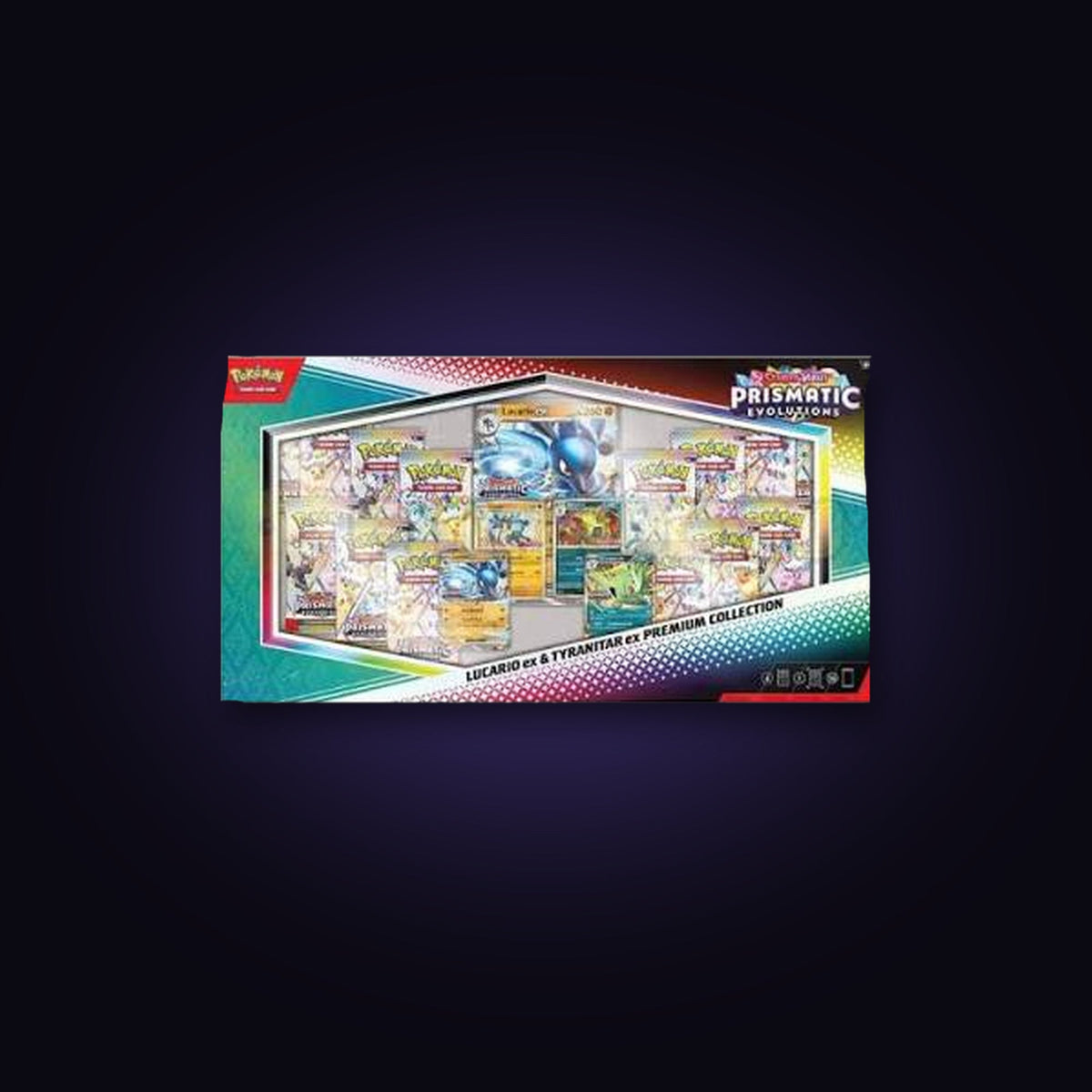 Prismatic Evolutions - Lucario & Tyranitar EX box